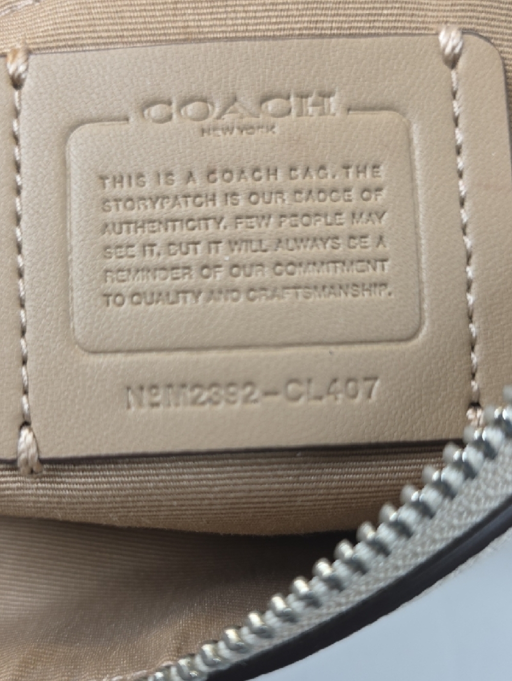 Coach Charlotte Hobo White Ivory Shoulder Hand Bag - Picture 10 of 13
